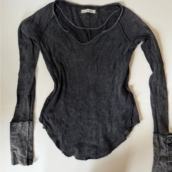 Free People XS thermal hoodie and long sleeve bundle! - Picture 3 of 8